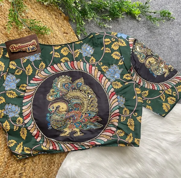 Green_Silk_Zari_Embroidered_Blouse_For_Women