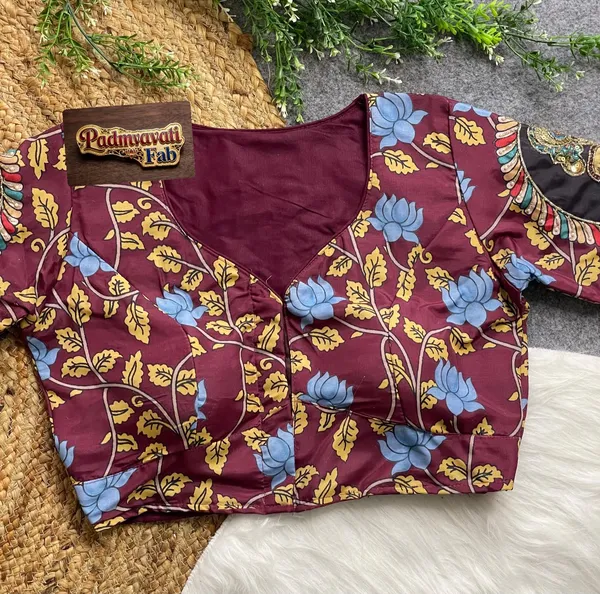 Maroon_Silk_Zari_Embroidered_Blouse_For_Women