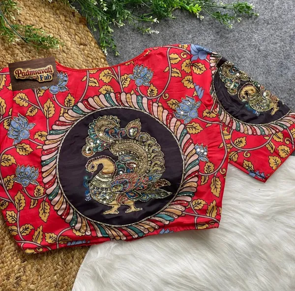 Red_Silk_Zari_Embroidered_Blouse_For_Women