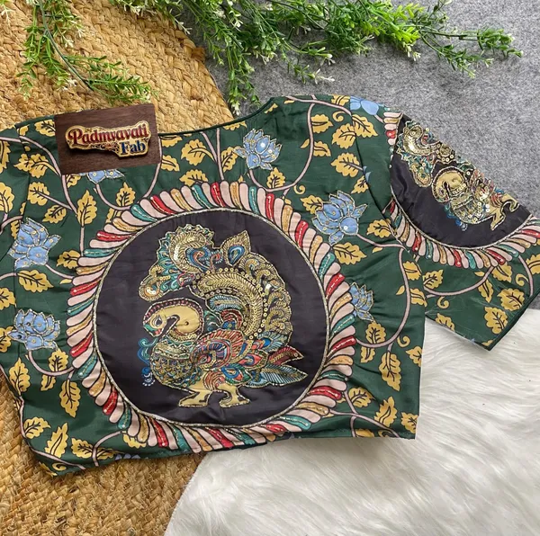 Green_Silk_Zari_Embroidered_Blouse_For_Women