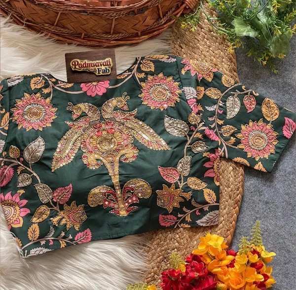 Green_Silk_Zardozi_Embroidered_Blouse_For_Women