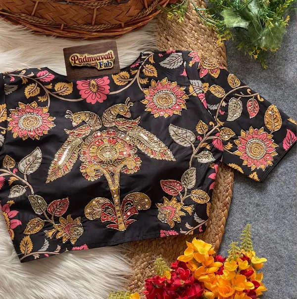 Black_Silk_Zardozi_Embroidered_Blouse_For_Women