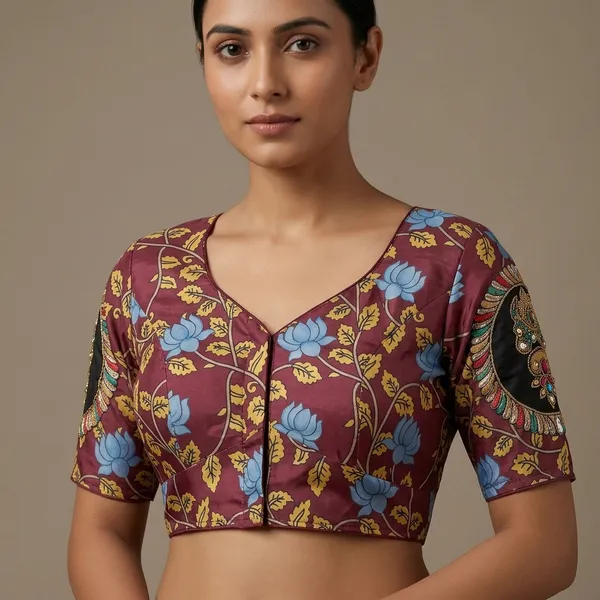 Maroon_Silk_Zari_Embroidered_Blouse_For_Women