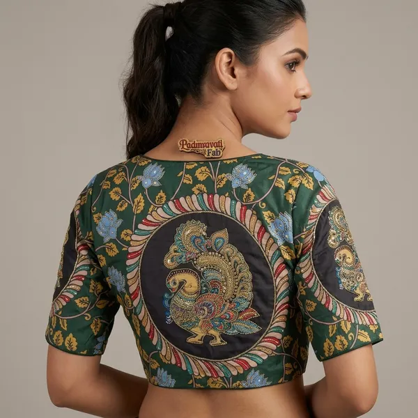 Green_Silk_Zari_Embroidered_Blouse_For_Women