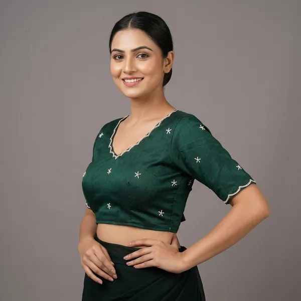 Green_Cotton_Silk_Pearl_Embroidered_Blouse_For_Women