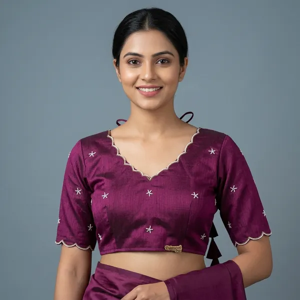 Wine_Cotton_Silk_Pearl_Embroidered_Blouse_For_Women