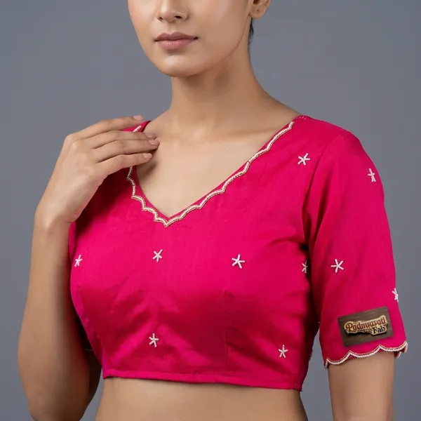 Pink_Cotton_Silk_Pearl_Embroidered_Blouse_For_Women