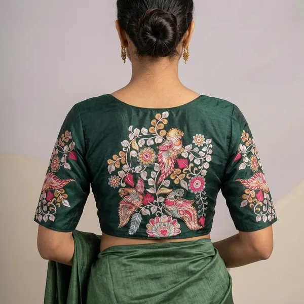 Green_Art_Silk_Floral_Embroidered_Blouse_For_Women