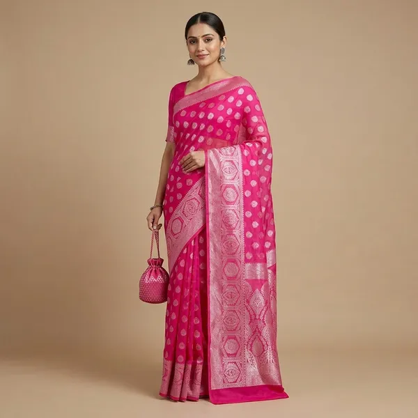 Georette_Soft_Silk_Saree_Banarasi_Silk_Saree_Trending_Colour