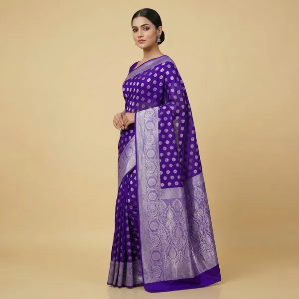 Georette_Soft_Silk_Saree_Banarasi_Silk_Saree_Trending_Colour
