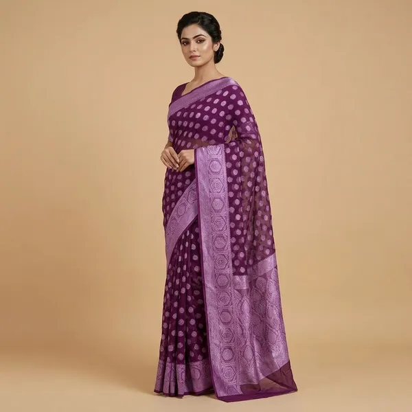 Georette_Soft_Silk_Saree_Banarasi_Silk_Saree_Trending_Colour