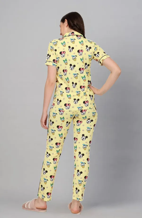 Zikigo_Women_Yellow_Printed_Shirt_And_Pyjama_Set
