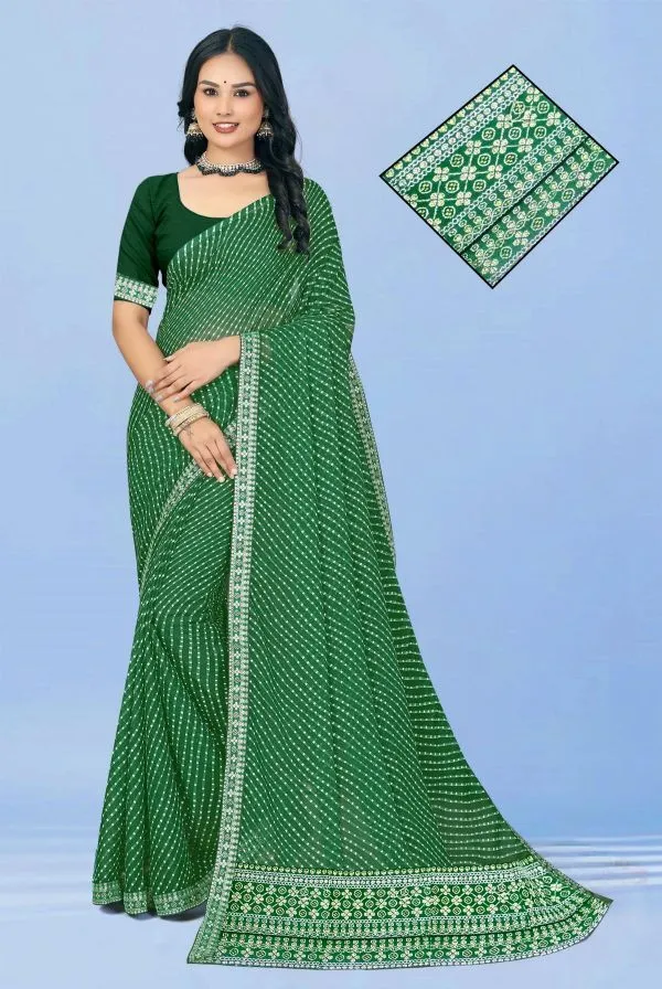 Green_Georgette_Laheria_Printed_Saree_For_Women
