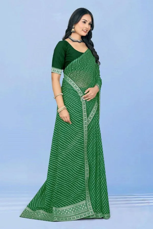 Green_Georgette_Laheria_Printed_Saree_For_Women