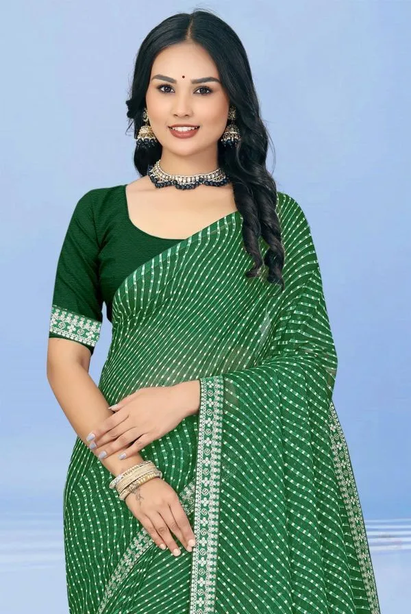 Green_Georgette_Laheria_Printed_Saree_For_Women