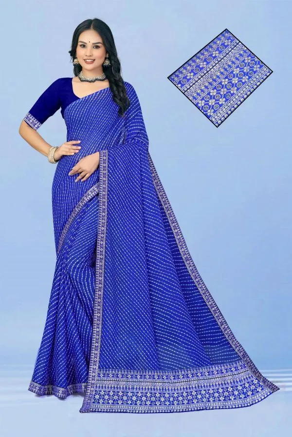 Blue_Georgette_Laheria_Printed_Saree_For_Women