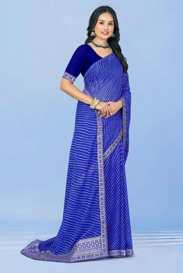 Blue_Georgette_Laheria_Printed_Saree_For_Women