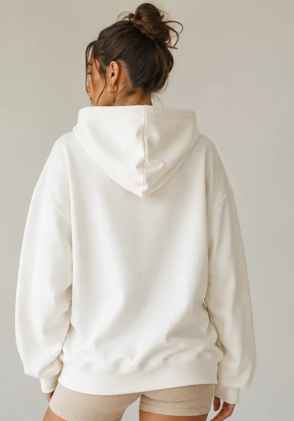 Beige_Wo_Men's_Cotton_Hoodie