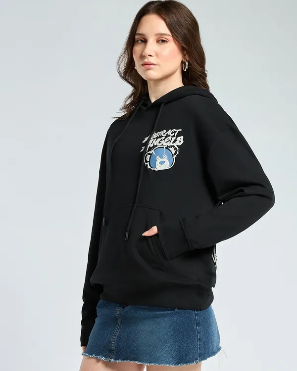 Black_Women's_Cotton_Hoodie