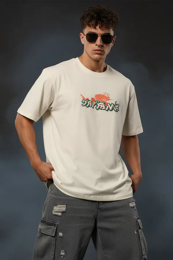 Beige_Men's_Cotton_Oversize_T_shirt