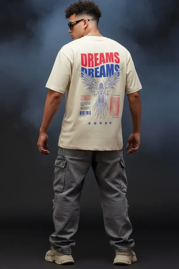 Beige_Men's_Cotton_Oversize_T_shirt