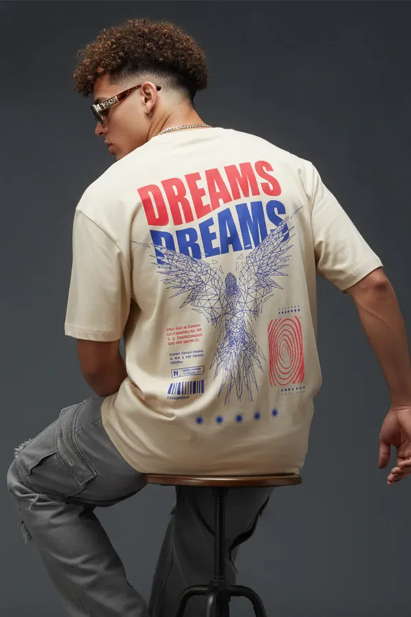 Beige_Men's_Cotton_Oversize_T_shirt