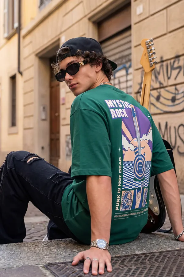 Green_Men's_Cotton_Oversize_T_shirt