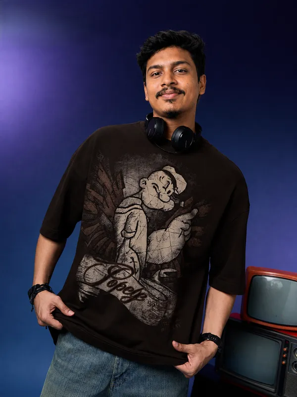 Brown_Men's_Cotton_Oversize_T_shirt