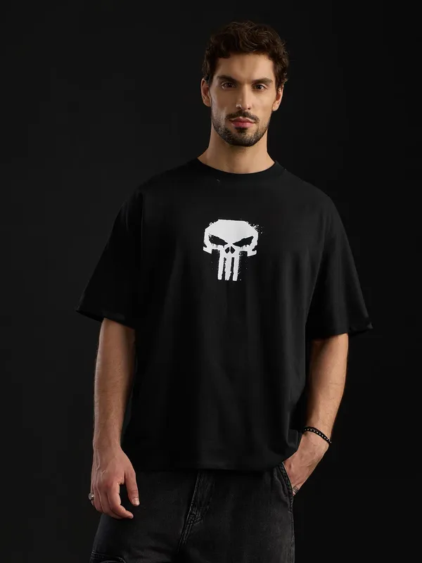 Black_And_White_Men's_Cotton_Oversize_T_shirt