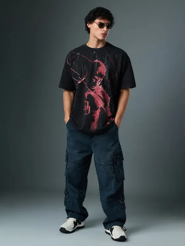 Black_And_Red_Men's_Cotton_Oversize_T_shirt