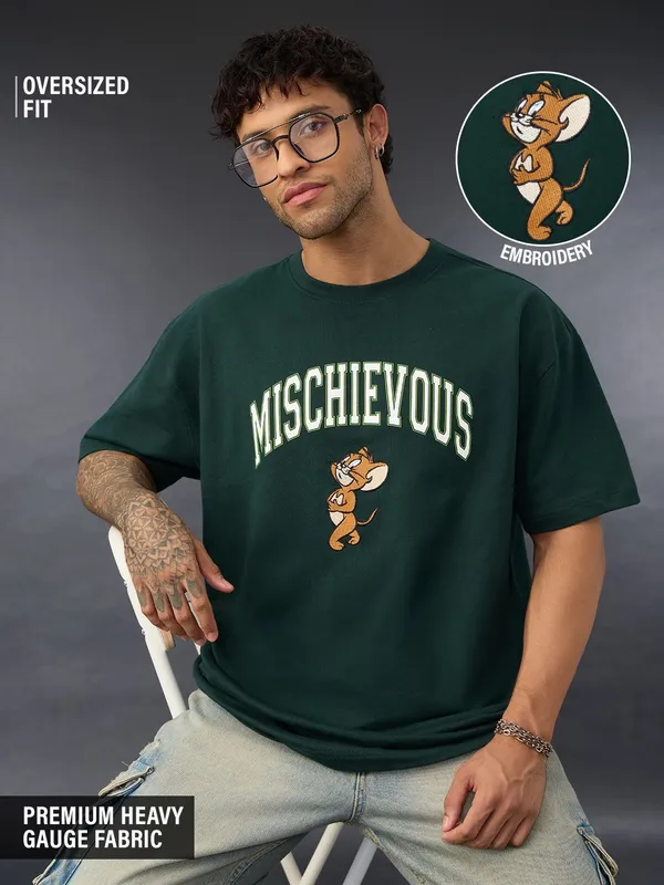 Dark_Green_Men's_Cotton_Oversize_T_shirt