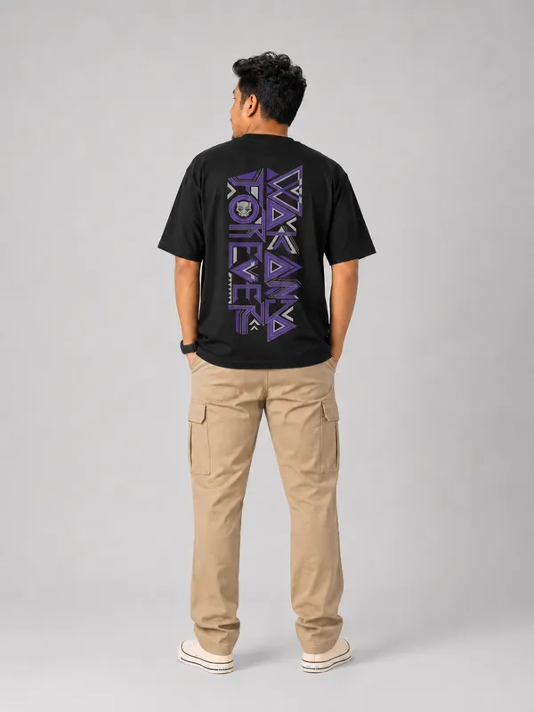 Black_And_Purple_Men's_Cotton_Oversize_T_shirt