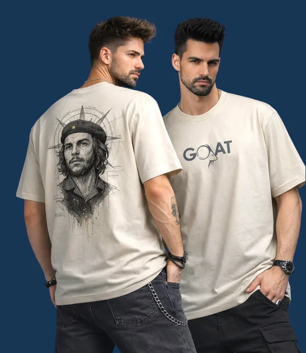 Beige_Men's_Cotton_Oversize_T_shirt