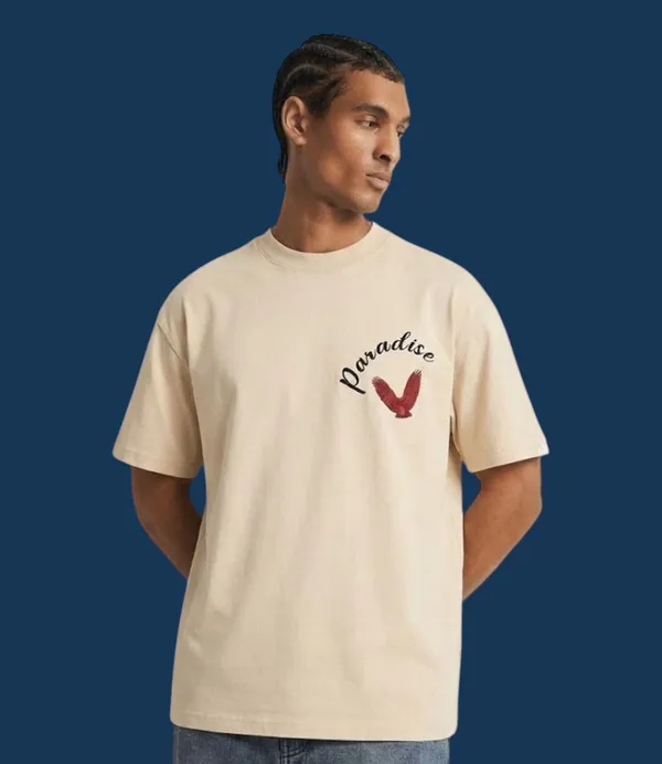Beige_Men's_Cotton_Oversize_T_shirt