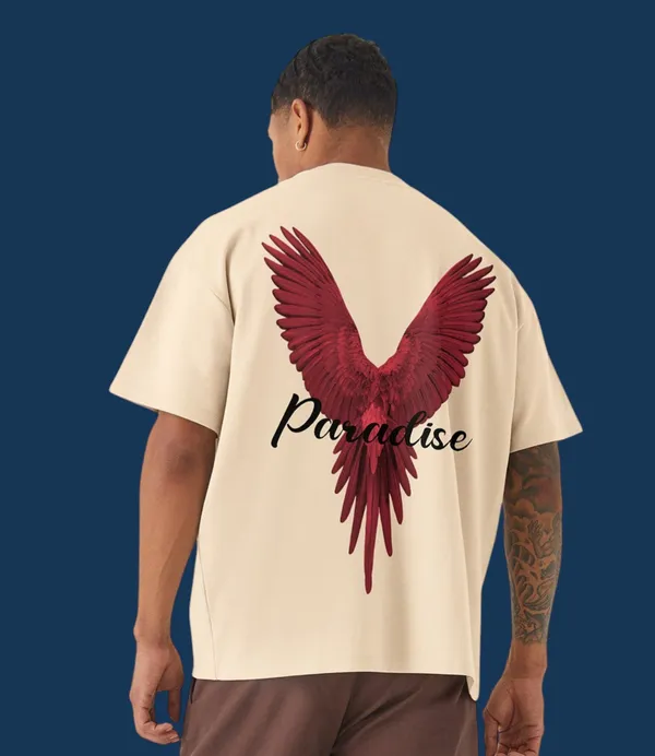 Beige_Men's_Cotton_Oversize_T_shirt