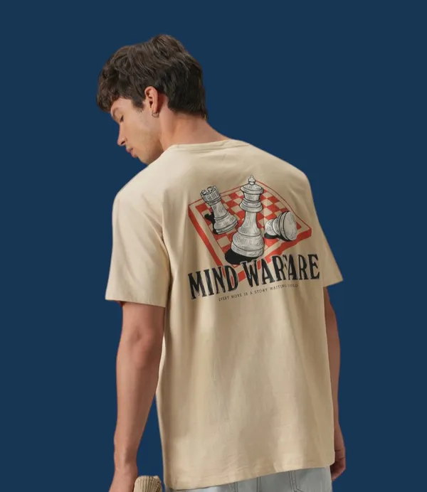 Beige_Men's_Cotton_Oversize_T_shirt