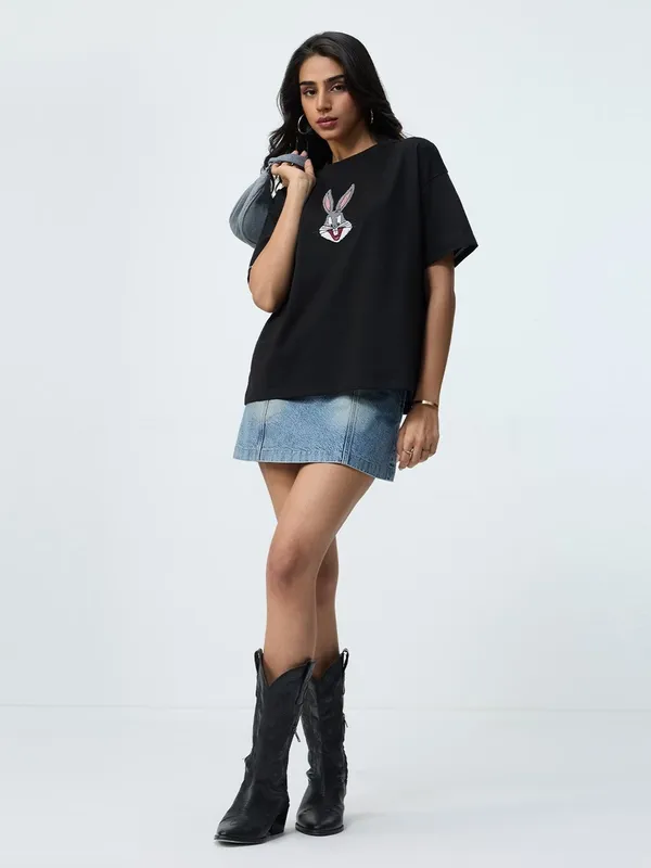Black_Women's_Cotton_Oversize_T_shirt