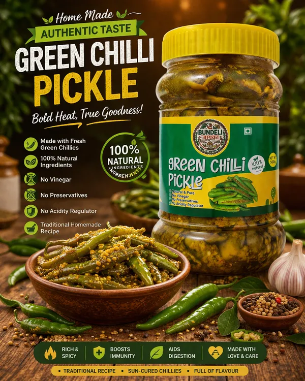 Bundeli_Jayka_Green_Chilli_Pickle_500_G