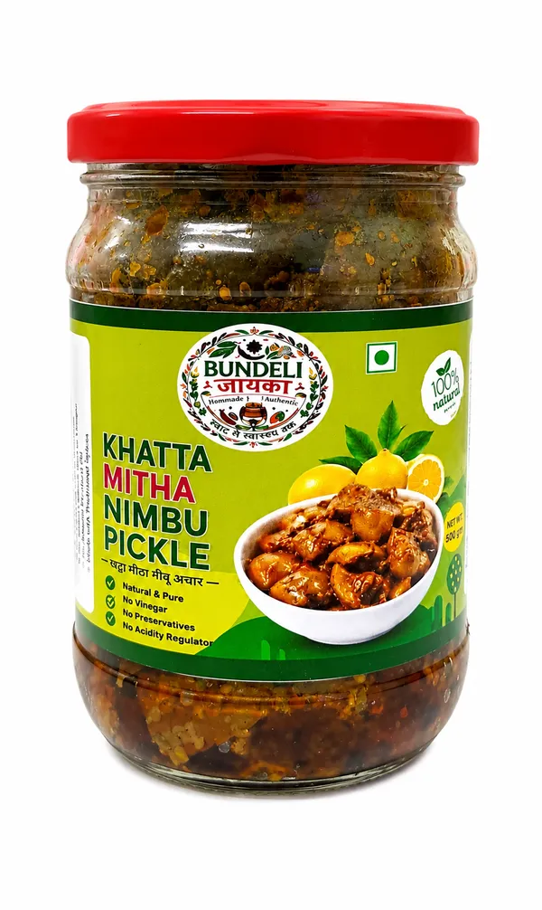 Bundeli_Jayka_Khatta_Meetha_Lemon_Pickle_500_G