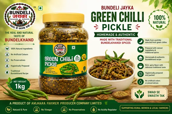 Bundeli_Jayka_Green_Chilli_Pickle_500_G