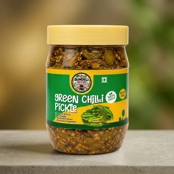 Bundeli_Jayka_Green_Chilli_Pickle_250_G