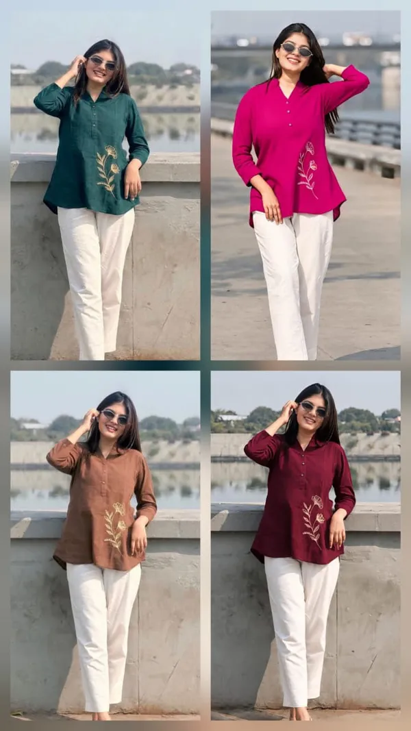 JAIPURISILK.COM_Women’s_Dark_Green_Embroidered_Straight_Kurta_with_Full_Sleeves