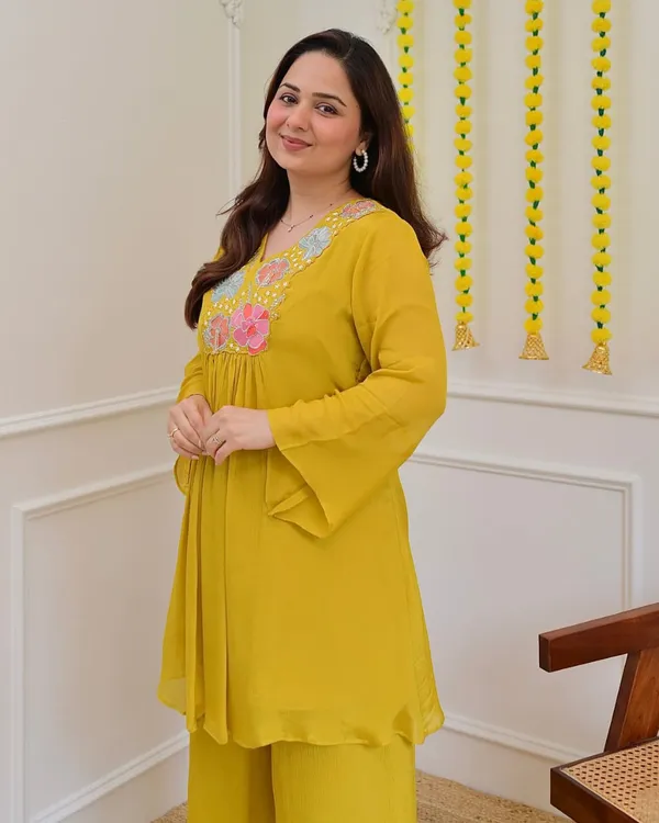 Mustard_Yellow_Floral_Embroidered_A-Line_Kurta_with_Palazzo_Set_for_Women_|_Elegant_Ethnic_Wear_|_Festive_&_Casual_Outfit