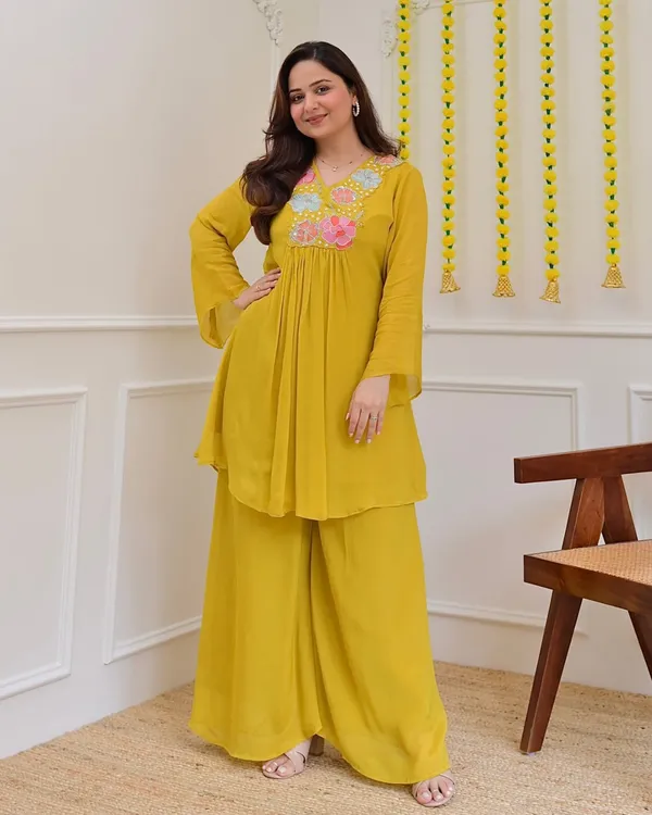 Mustard_Yellow_Floral_Embroidered_A-Line_Kurta_with_Palazzo_Set_for_Women_|_Elegant_Ethnic_Wear_|_Festive_&_Casual_Outfit