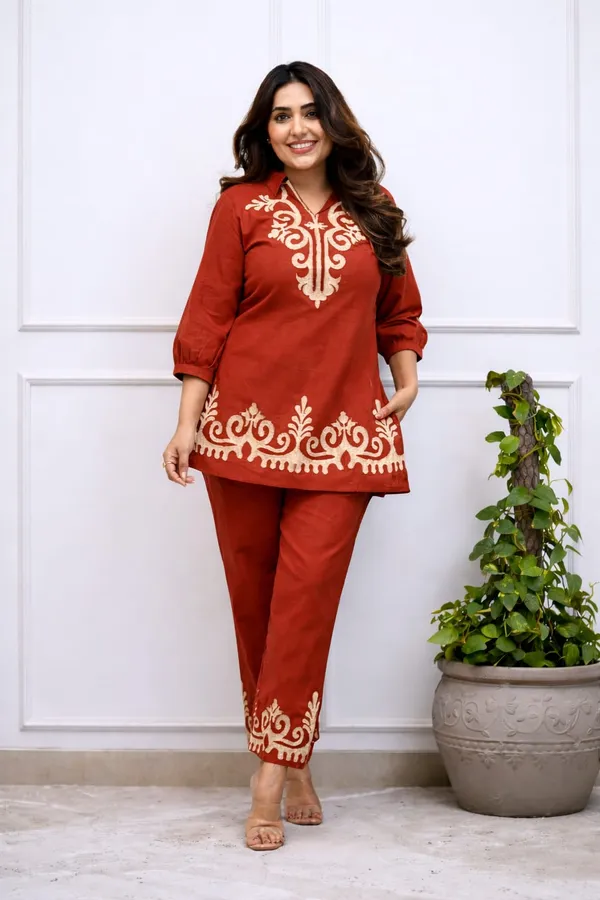 Radhe_Rust_cord_set