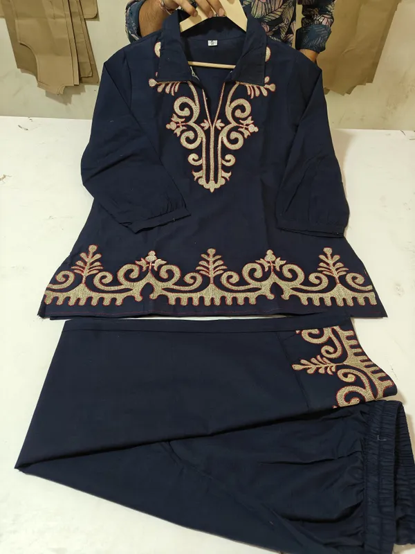 Radhe_blue_cord_set