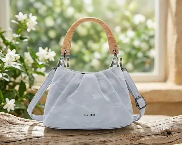 Grey_Ruched_Wooden_Handle_Handbag_for_Women