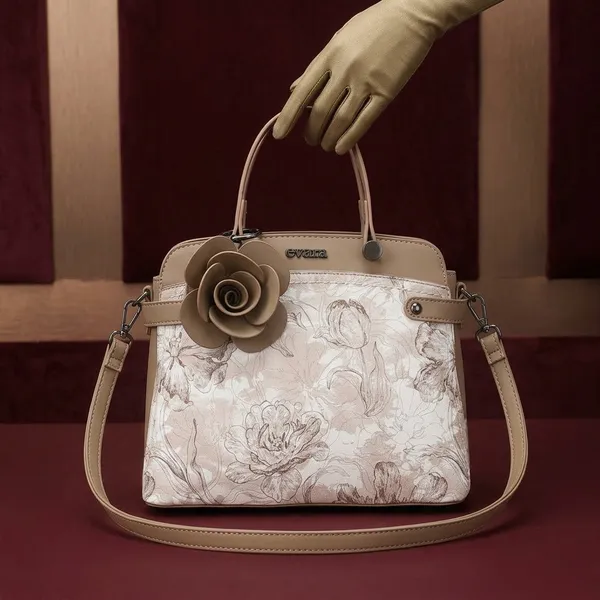 Beige_Floral_Print_Handbag_With_Rose_Embellishment