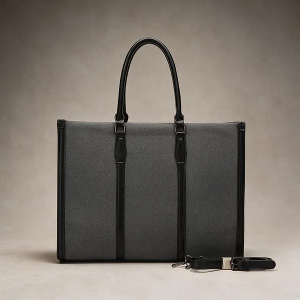 Black_Structured_Tote_Bag_With_Detachable_Shoulder_Strap