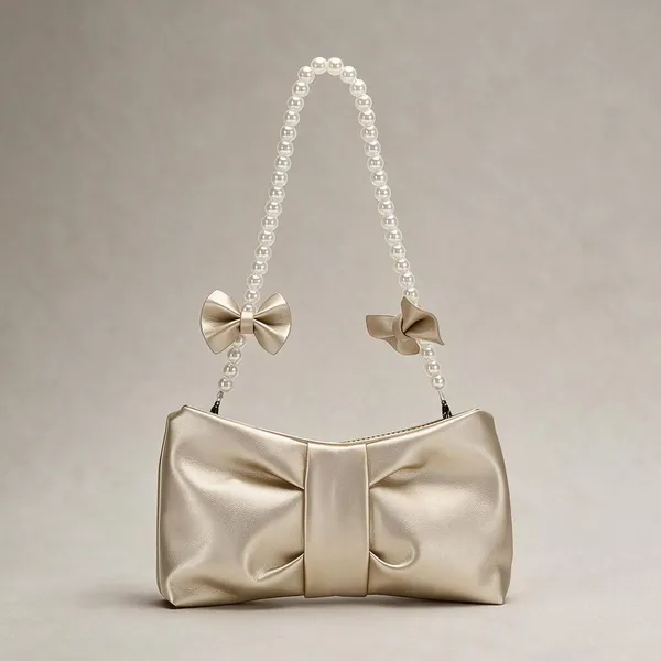 Champagne_Bow_Chain_Strap_Shoulder_Bag